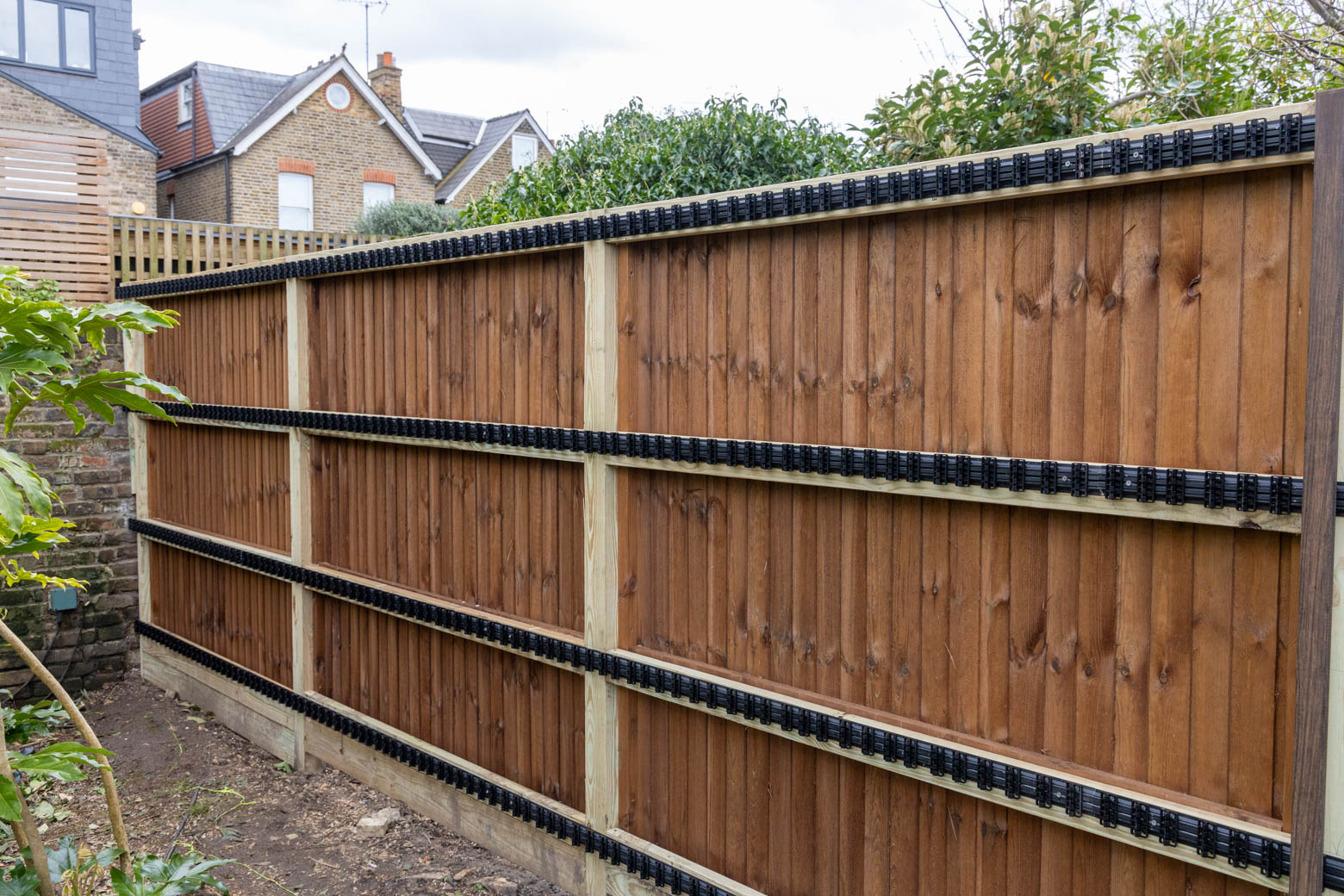 Variclad Bamboo Fence using hidden-fix rails